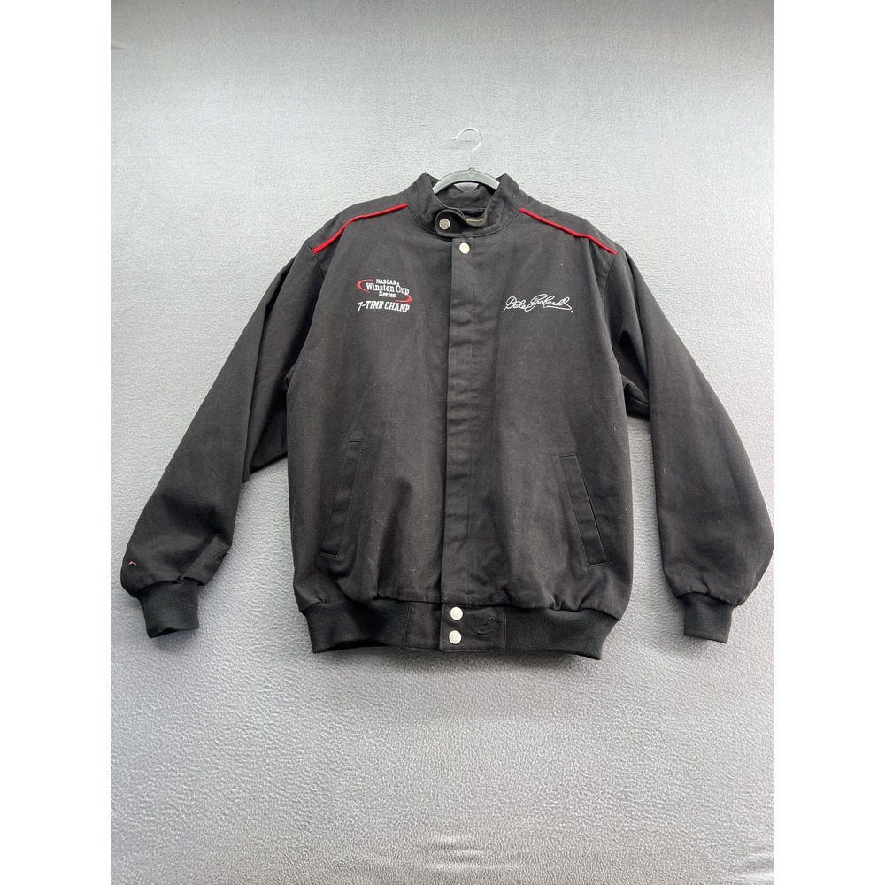 Dale Earnhardt Jacket Mens Medium Black NASCAR Racing 7-Time Champ The Legend
